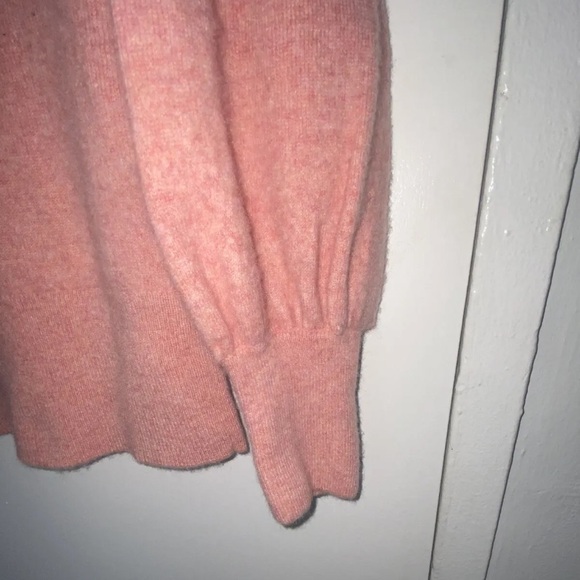 Nanette Lepore 2-Ply Cashmere Sweater Womens Small Pink Puff Sleeve Pullover - Picture 4 of 7